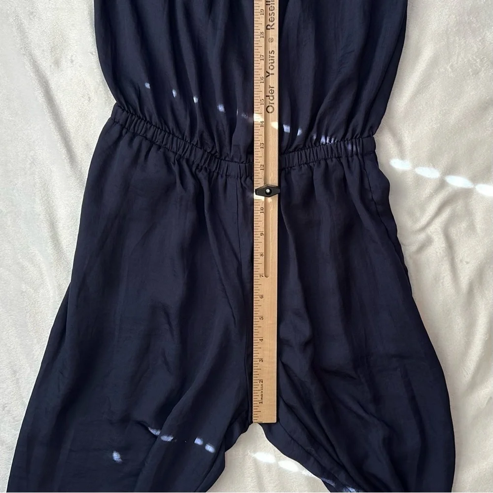 DO+BE Navy Blue Halter Silky Feel One Piece Pant Jumpsuit S NEW - Picture 11 of 11